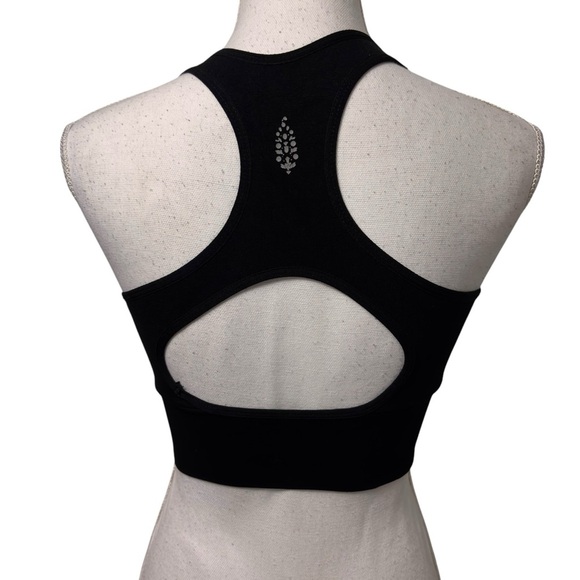 FREE PEOPLE MOVEMENT BLACK WOMEN WORKOUT ATHLETIC SPORTS BRA SIZE XS/S - Picture 2 of 4